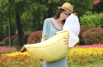 

large 100cm lovely banana plush toy soft throw pillow,birthday gift h629