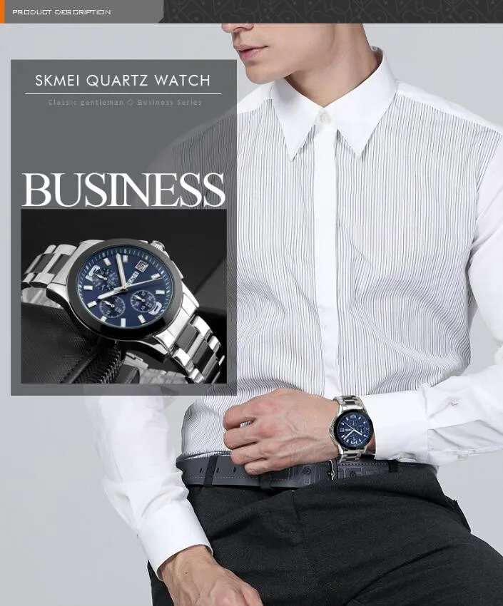 SKMEI Brand Men Dress Watches Top Brand Luxury Multifunction Sports Quartz Watch Waterproof Clock Men Relogio Masculino