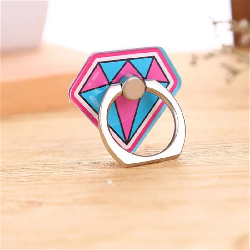 Universal Cute diamond For girls Finger Ring Mobile Phone Holder 360 Degree Phone Ring Metal Stand Holder For Iphone For Samsung