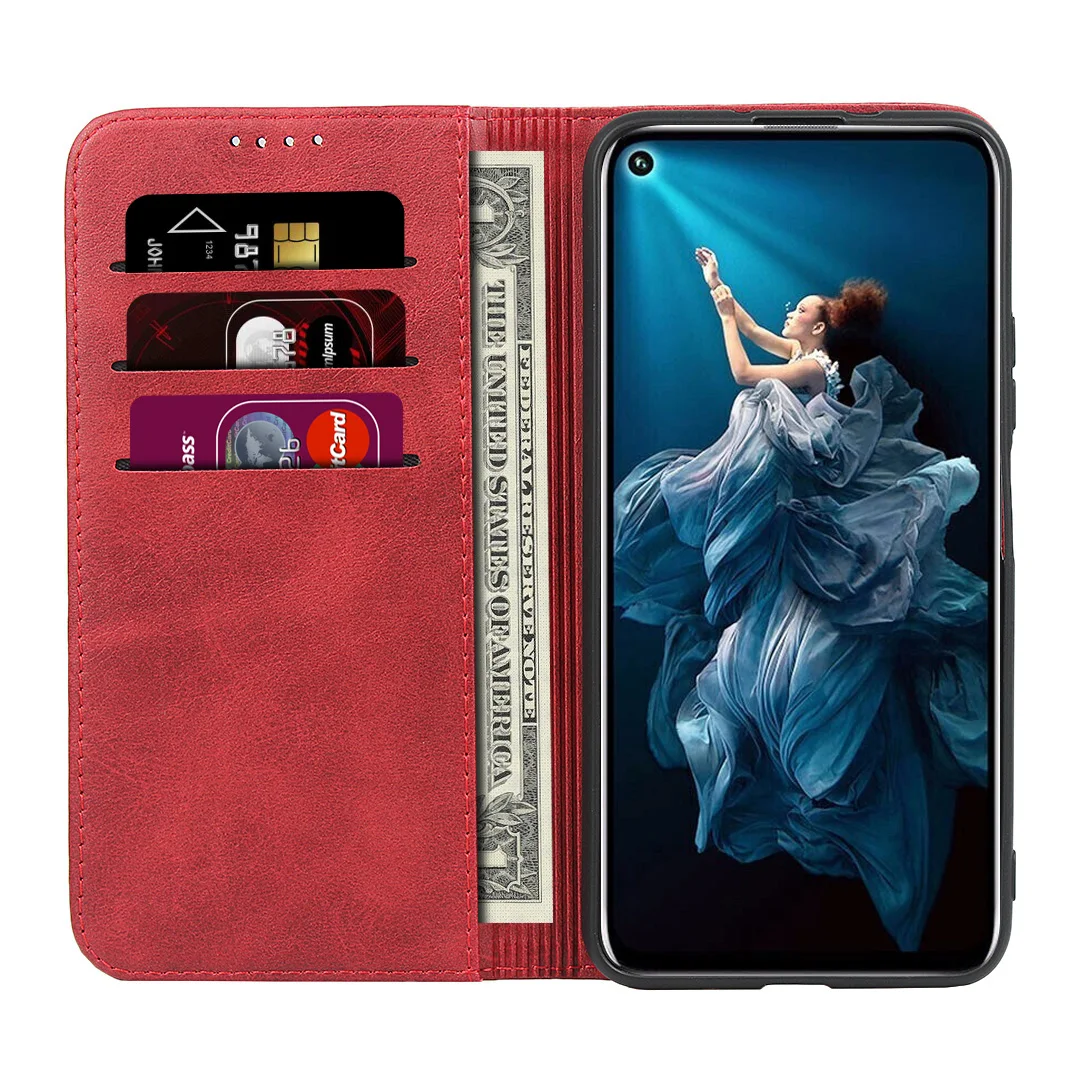 Capa de Couro para Huawei Honor 20 Capa Dobrável com Suporte para Cartão Estojo de Atração Magnética Capa para Huawei Honor 20 Pro Honor 20 Estojos dobráveis 13 capa dobrável com suporte para cartão, estojo