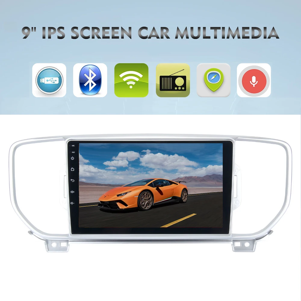 Top Car 1 din android GPS for KIA sportage 2015 2016 2017 autoradio navigation head unit multimedia 4Gb+32Gb Android 8.0 PX5 8-Core 1
