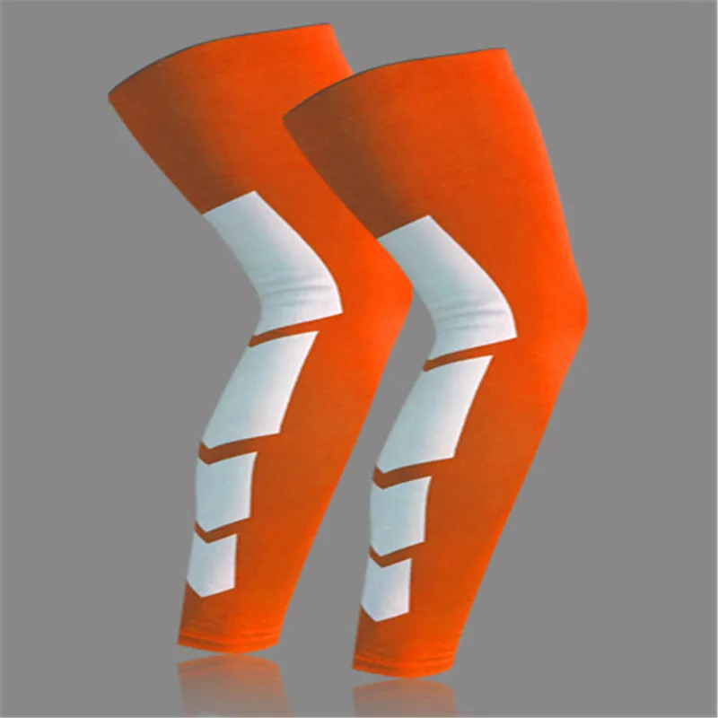 1 Пара Открытый Колено Протектор Дышащий Баскетбол Штанины Спорт Kneepad Колено Поддержки Brace Pad Protector - Цвет: Оранжевый