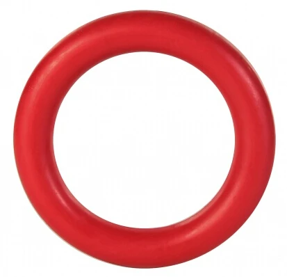 Устойчивая к укусам игрушка для жевания собак, жесткое резиновое кольцо для мощных жевателей, упругая и упругая для интерактивной тяги ретрика - Цвет: Red