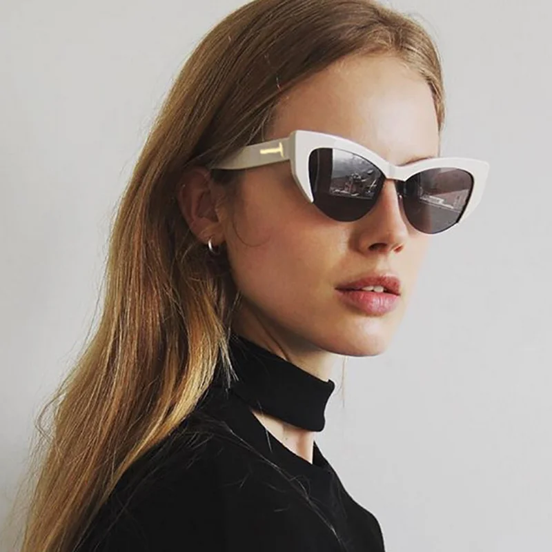

HBK New 2018 Cat Eye Sunglasses Women Brand Designer Vintage Sun Glasses Female Ladies Sunglass Oculos De Sol Feminino Eyewear