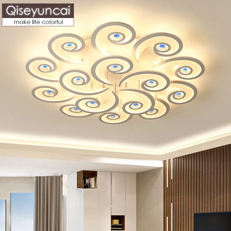 

Qiseyuncai 2019 new living room led ceiling lamp atmosphere home modern minimalist artistic creativity crystal lamps