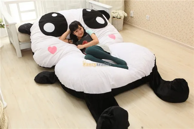 Fancytrader High Quality Lovely Panda Bed 210cm X 150cm Super Cute Huge Giant Panda Bed Tatami Carpet Sofa Free Shipping FT90197