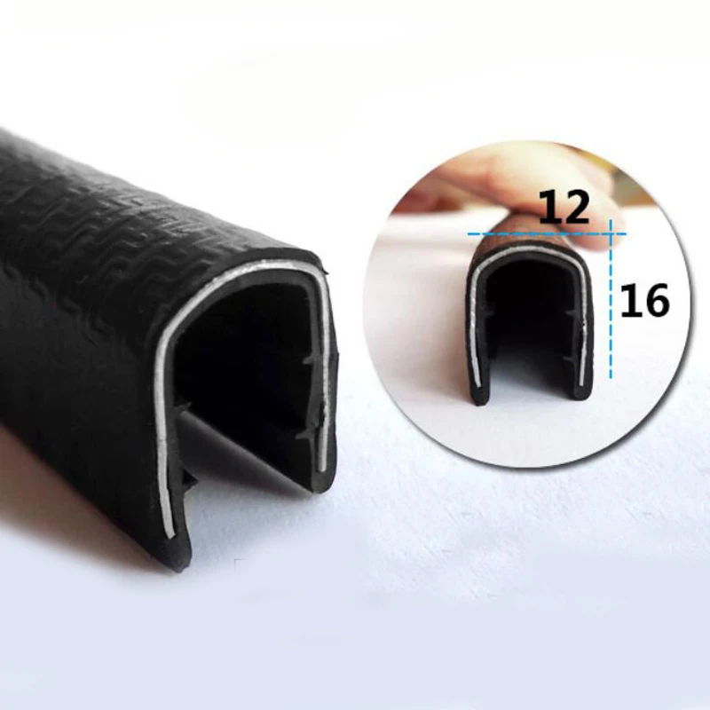 JKGHK Rubber U Channel Protective Trim Can be Used to Cover Metal Edges 20mm x 6mm,3 Meters
