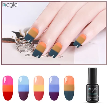 

Inagla 8ml Temperature Change Color Nail Gel Thermal Nail Gel Polish Soak Off UV Long Lasting Snow Nail Lacquer Varnish 3 Colors
