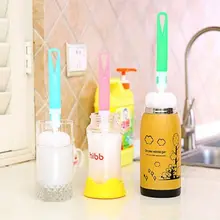 Bottle Brushes Popular Sponge Brush Baby Bottle Brush Cup Glass Washing Cleaning Kitchen Cleaner Tool Bottle Brushes