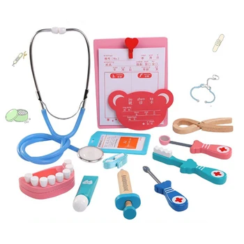 

Cosplay Doctor Game Toy Dentist Medicine Pretend Pay Doctor Children Wooden Toys Funny Imagination Life Pretend Play Toy