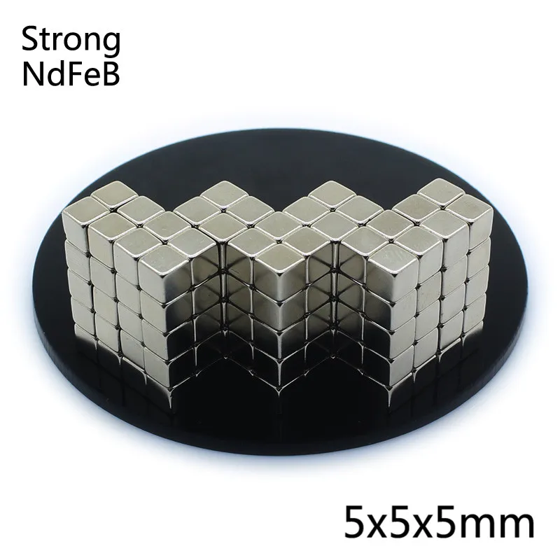 5x5x5mm Creative Neodymium Magnet 5mm N35 Permanent imanes NdFeB Super Strong Powerful Magnetic Magnets Square Buck Cube