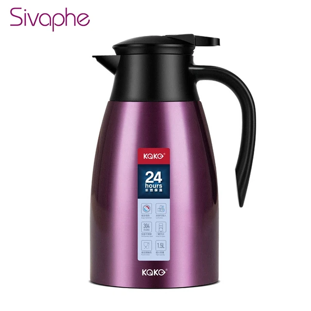 High Quality 1.5L Stainless Steel Thermoses Pot Large Capacity Hot Water Bottle Thermos Bottle