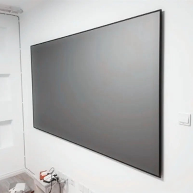 THKGREYW, 16:10, 8 K/4 K Ultra HD Домашний кинотеатр с фиксированной рамкой, безборый проекционный проектор экран, с кинотеатром серый