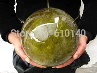 

OO39020388 HUGE NATURAL Citrine Smokey quartz crystal sphere ball healing