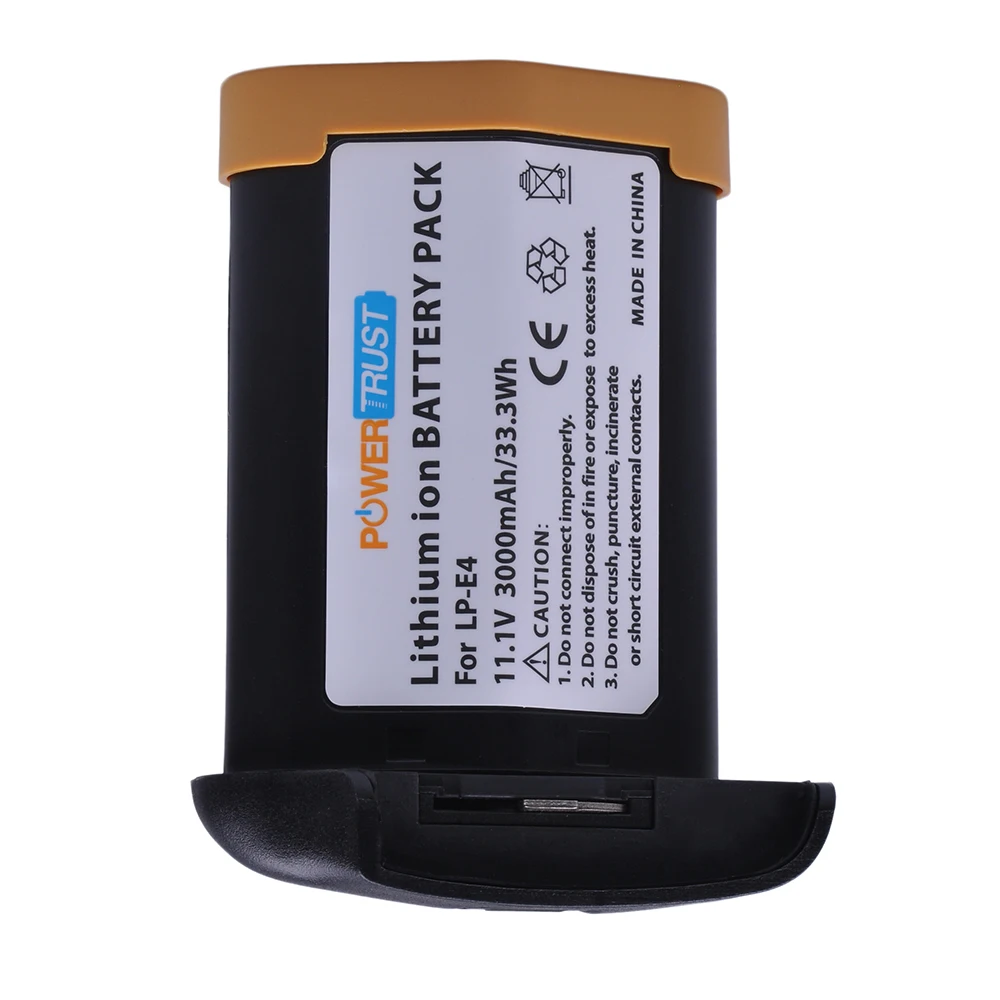 PowerTrust 2x 3000mAh LP-E4 LPE4 Rechargeable Battery for Canon EOS 1D Mark III EOS-1D Mark IV EOS 1Ds Mark III EOS 1D C EOS1DX