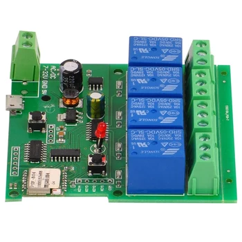 

For Dc7-32V 4Ch Wifi Switch Wireless Relay Module Smart Home Automation For Access Control Systemr Inching/Self-Locking