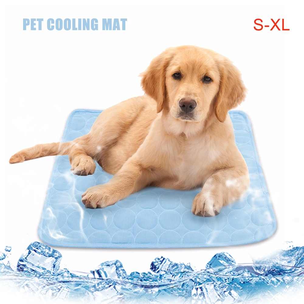 buy Summer Pet Cooling Mats Cooler Bed Mattress for Small Medium Large Dogs Cats Cool Pet Sofa Cushion Dog Summer Products S M L XL