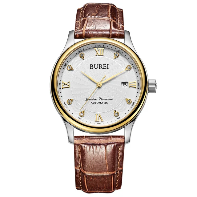 BUREI 1001 Switzerland watches men luxury genuine diamonds  