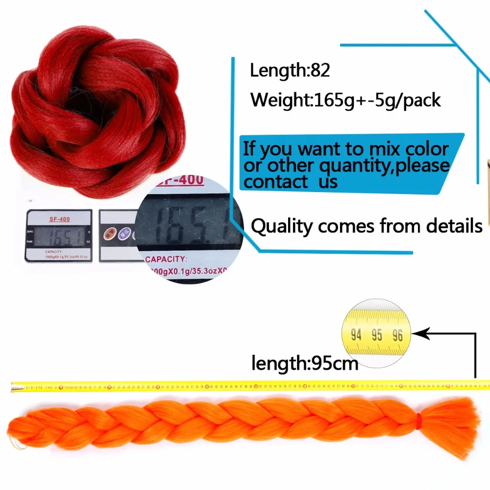 YxCheris Synthetic Crochet Hair 82 Inches 165g Black Brown Pink Long Jumbo Braids Xpression Ombre Braiding Hair Wholesale