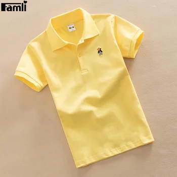 

Famli 4Y-16Y Teenage Boys Solid Shirt Children Summer Fashion Cotton Short Sleeve T-shirt Tops 6 8 10 12 14 16 Kids Tshirt