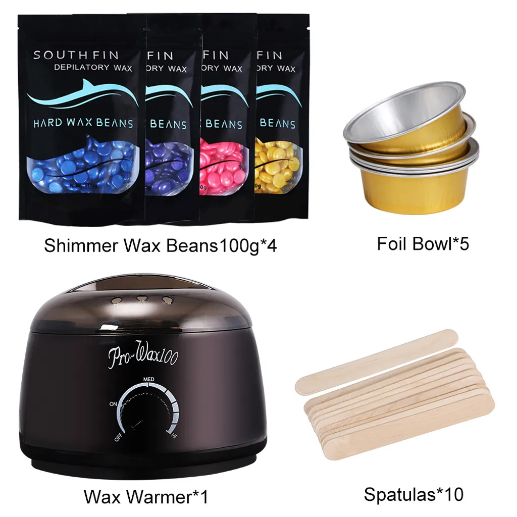 Misscheching Pearl Hair Removal wax machine four sets of hot film hard wax waxing bikini hair removal beans