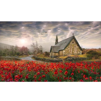 

Landscape Nature Flower House 5d diy Diamond Cross stitch Embroidery Pearl Diamond Embroidery Mosaic Pattern New Image Release