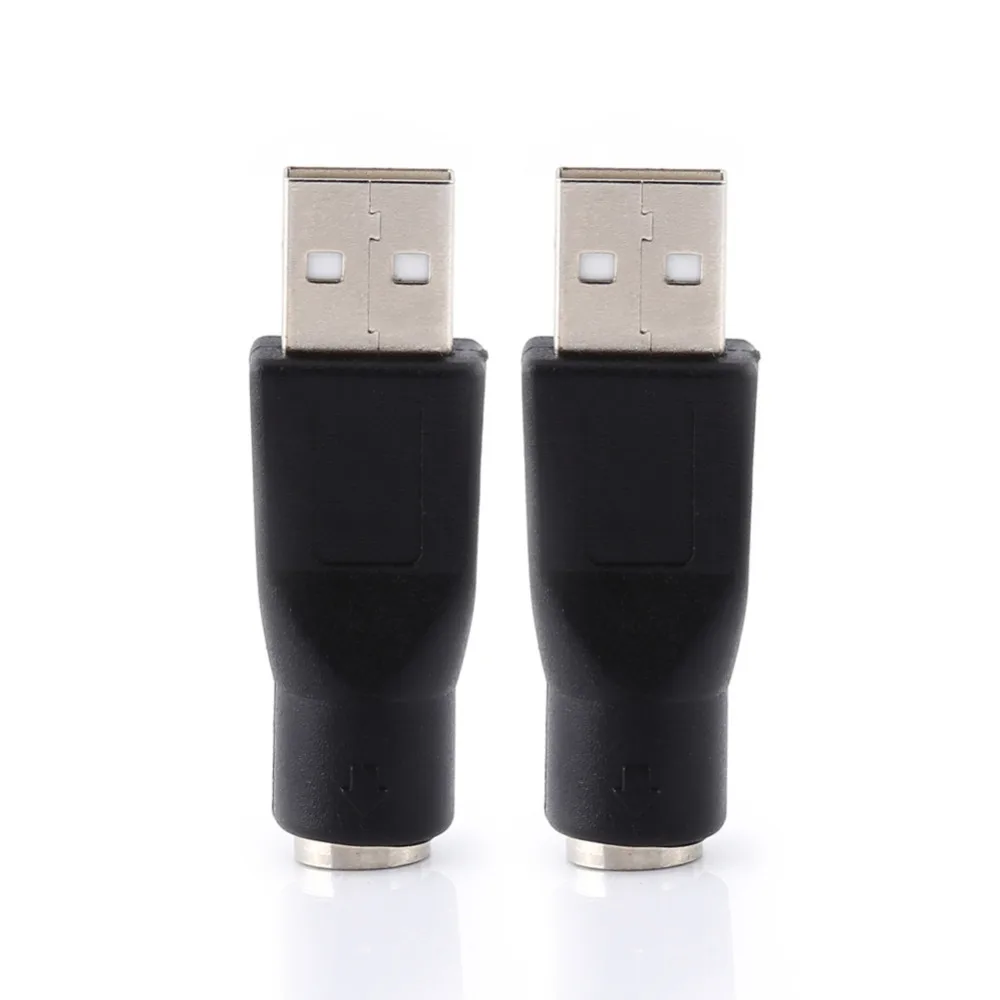 

2pcs USB 2.0 A Male To PS/2 Female Adapters Converter Connector For PC Computer Keyboard Mouse