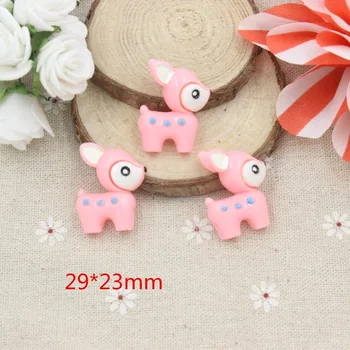 

15pcs/lot kawaii resin deer mix colors Resin Cabochon Flatbacks Flat Back Hair Bow Center Crafts Making