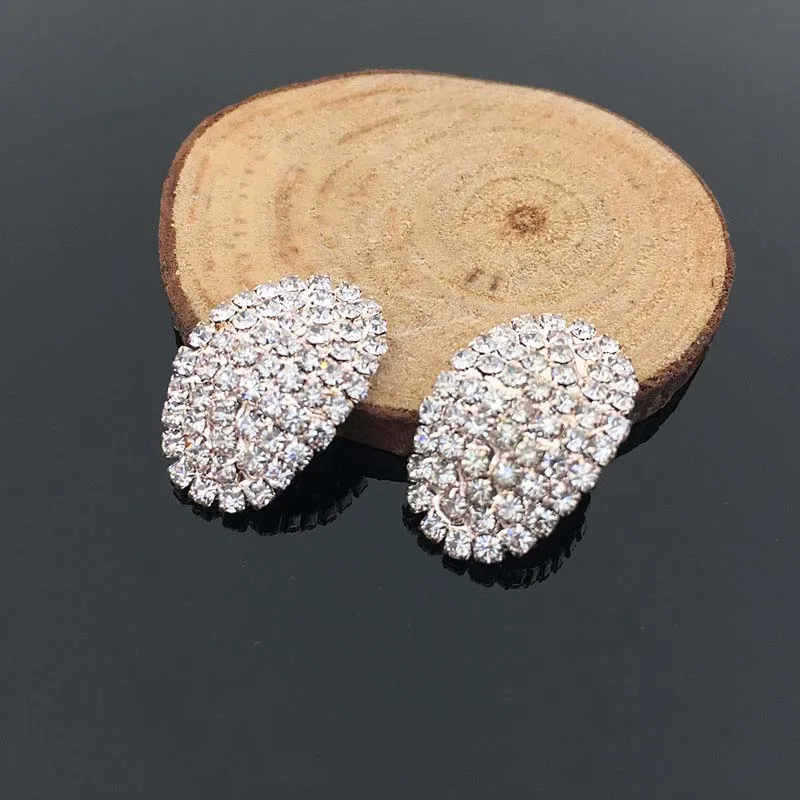 

Бесплатная доставка, оптовая продажа, 15x22 мм, 30 шт./партия, стразы, пуговицы с плоским основанием для волос, цветов, Свадебное приглашение, HAZH025