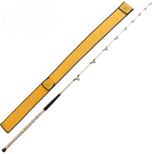 Cheap New Carbon 1.85m Portable Fishing Lure Rod Pole Spinning Fish High Grade Handwork Gold Color Sea Jigging Rod Rod