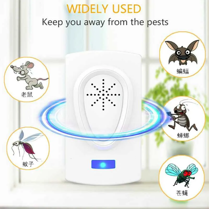 

Ultrasound Mouse Cockroach Repeller Device Insect Rats Spiders Mosquito Killer Pest Control Household Pest Rejecter Devicer X