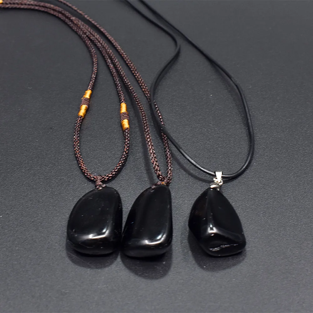 natural-crystal-jewelry-Shoppe-Obsidian-Stone-Pendant-five-spar-men-and-women-The-original-rock-of (4)