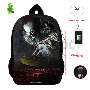 

Nightmare Penny Wise Backpack Multifunction USB Charge School Bags for Teenage Girls Boys Daily Backpack Large Travel Bags