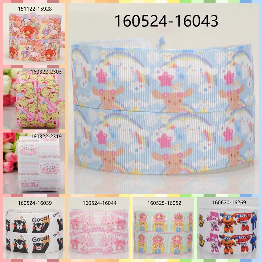 

10yards -different sizes -lovely Japanese cartoon pattern ribbon printed Grosgrain ribbon
