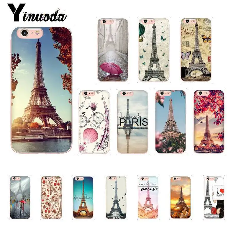 

Yinuoda Love Paris Eiffel tower France Luxury Unique Design Phone Cover for iPhone 8 7 6 6S Plus X XS MAX 5 5S SE XR 10 Cover