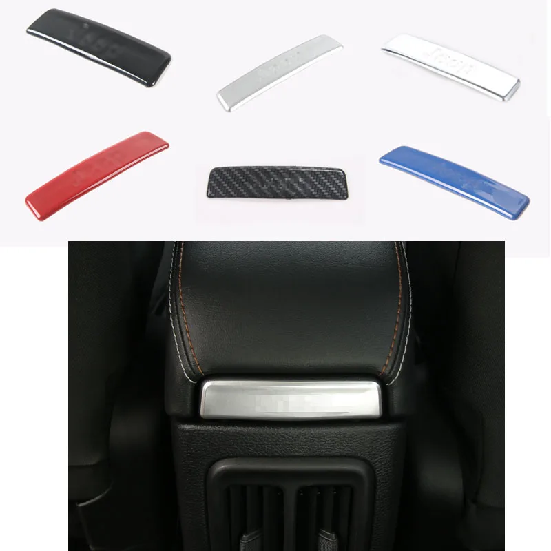 Back box armrest for Jeep Compass 2017 black bright matte carbon fiber red blue
