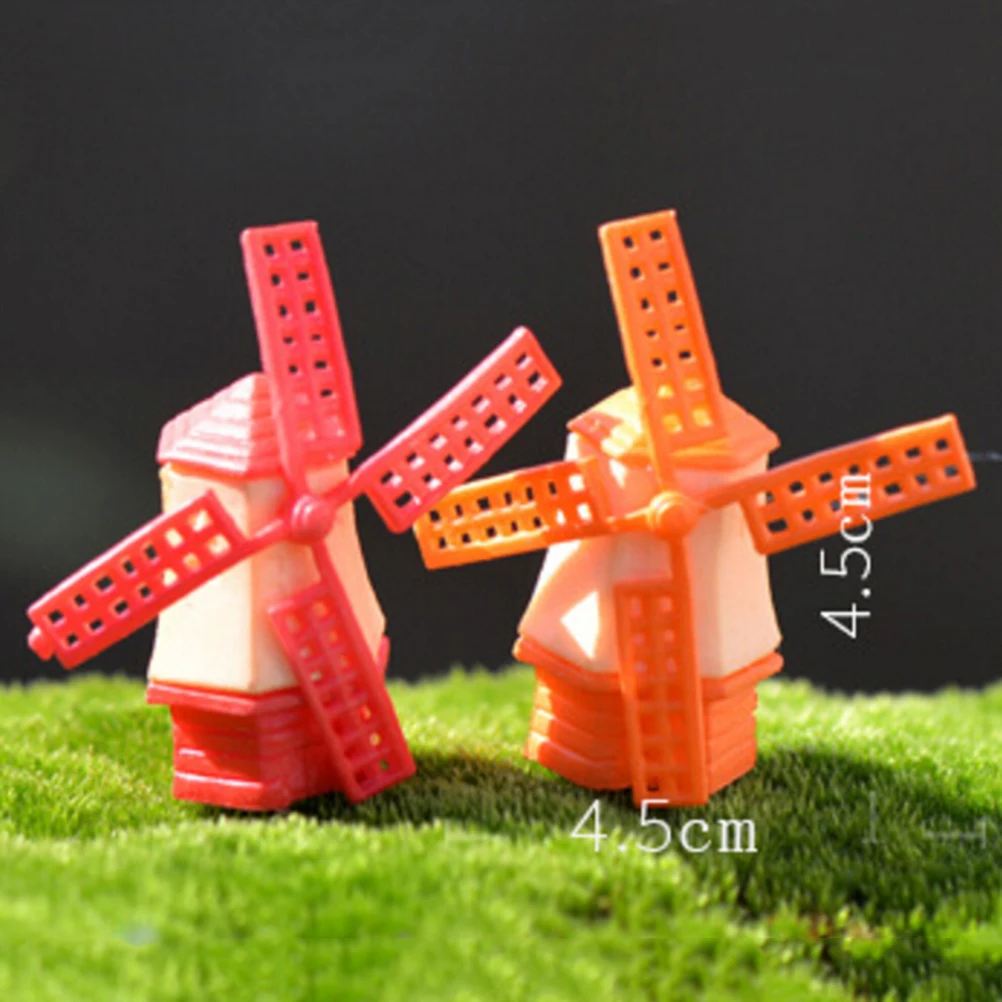 

1PCS Kids Toy Miniature Moss Bottle DIY Micro Landscape Ecology Windmill Ornaments Model Fleshy Random Color
