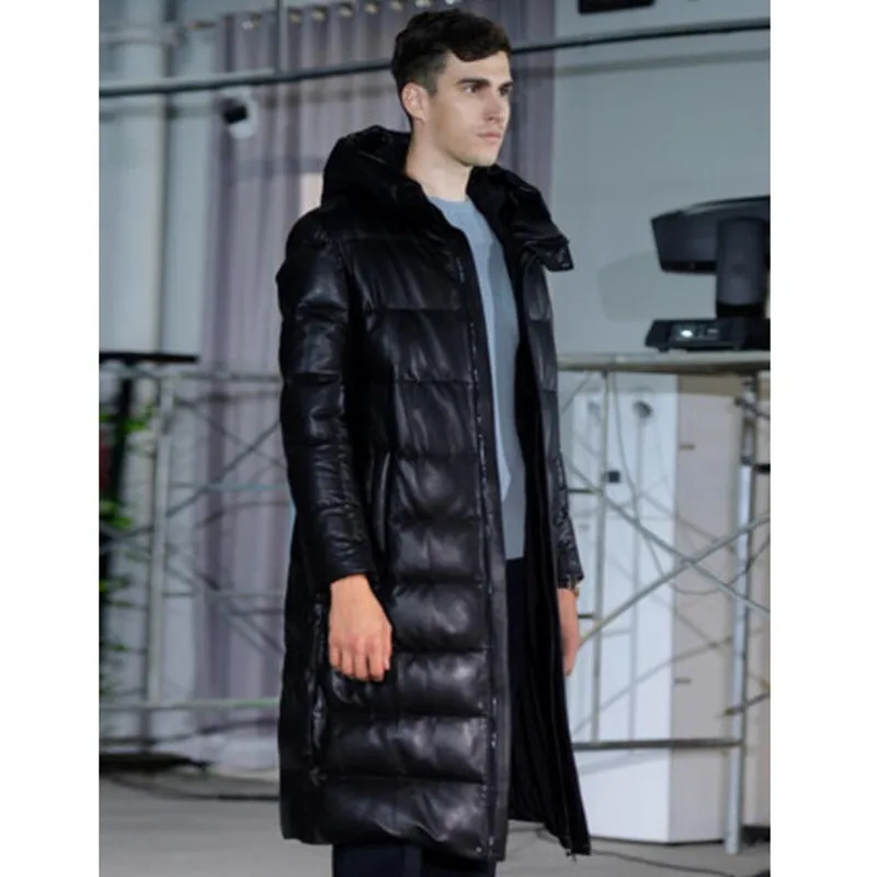 

men sheepskin coat genuine leather jacket outerwear with hood man duck down coats white duck down jackets