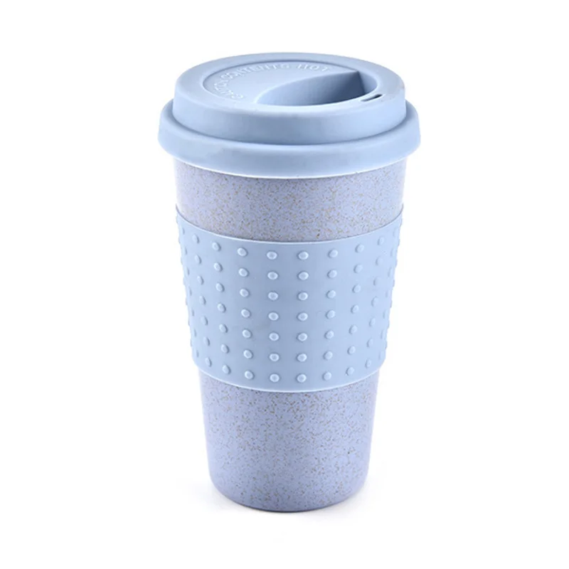 

Eco-Friendly Wheat Straw Coffee To Go Cups Travel Mug with Lids Travel Cup Portable for Camping Hiking Picnic Cups and Mugs