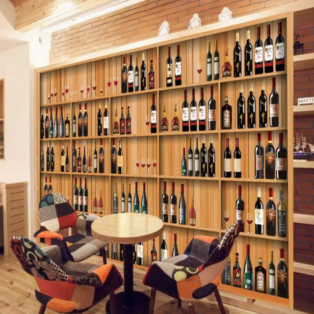 Photo Papier Peint Rouge Vin Armoire à Personnalisé Murale Bar Photo Papier Peint Rouge Vin Armoire à Personnalisé Murale Bar Restaurant Fond De