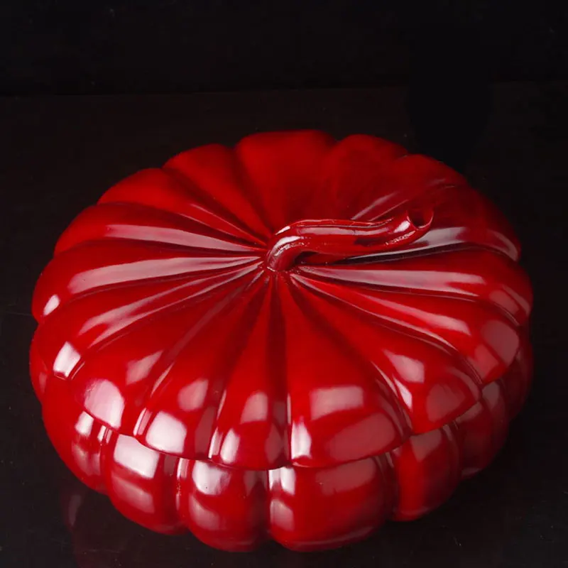 

Wholesale agents Rosewood Pumpkin candy jar Handmade wood carving art dish Exquisite fashion plate Gifts box F003201
