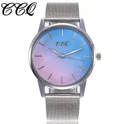 CCQ Повседневное кварцевые Нержавеющая сталь ремешок аналоговые наручные часы дешевая женская обувь часы Relogio June4