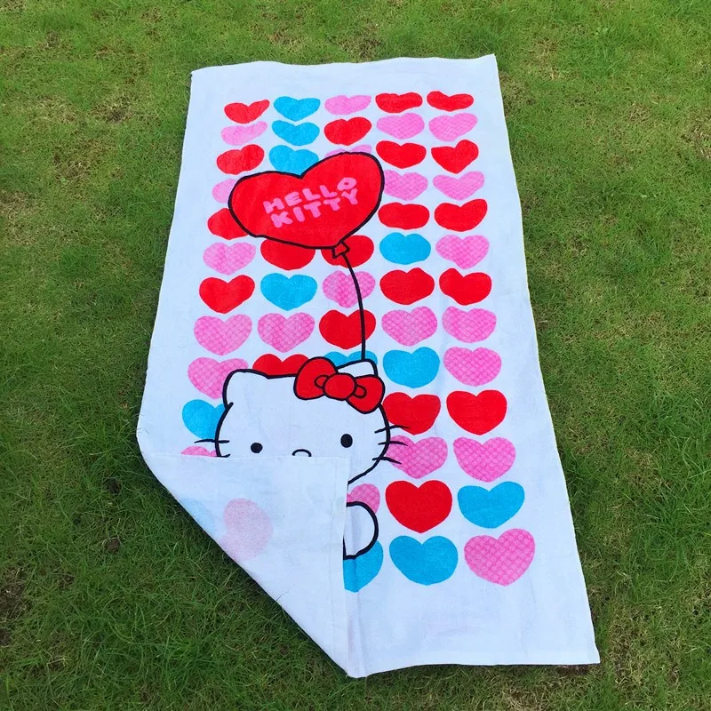 2 стиля, 75*150 см, мультяшное Полотенце hello kitty, детское банное полотенце, детское пляжное банное полотенце, мультяшное бикини принцессы для девочек