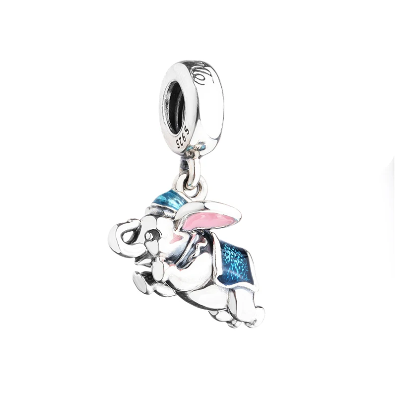 

Authentic 925 Sterling Silver Bead Dumbo Elephant Dangle Charm Fit Original Women Pandora Bracelet Bangle Gift DIY Jewelry