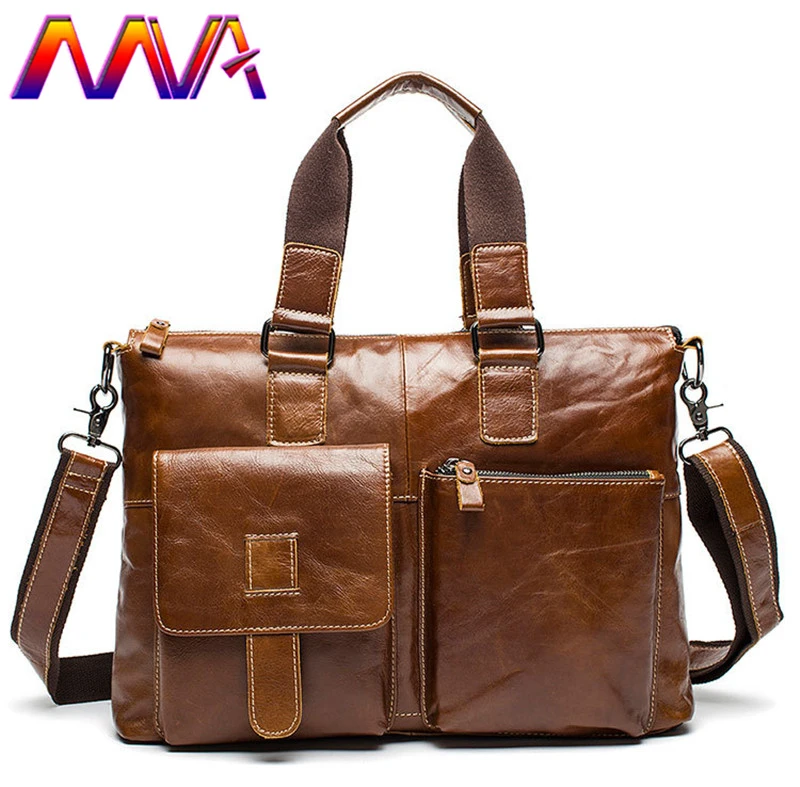 

MVA Cheap price cow leather men briefcase with 100% genuine leather men crossbody bag and men handbag men leather briefcase