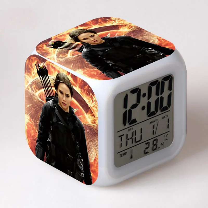 Snoozing/термометр светодиодный Будильник цифровые электронные настольные часы The Hunger Games цифровые часы спальня Wake Up Lamp Watch - Цвет: 02