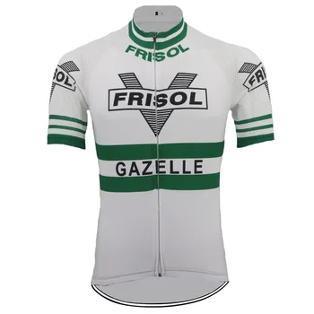 

2018 men cycling jersey white/green retro bike wear short sleeve cycling tops summer mtb jersey quick dry bicycle clothing
