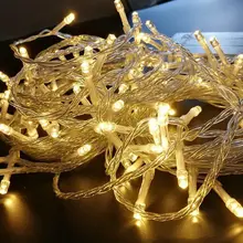 10 м 80LED Строка сказочных огней AA Батарея работает Рождественская Свадебная вечеринка сада и дома Дерево DIY Декор-теплый белый
