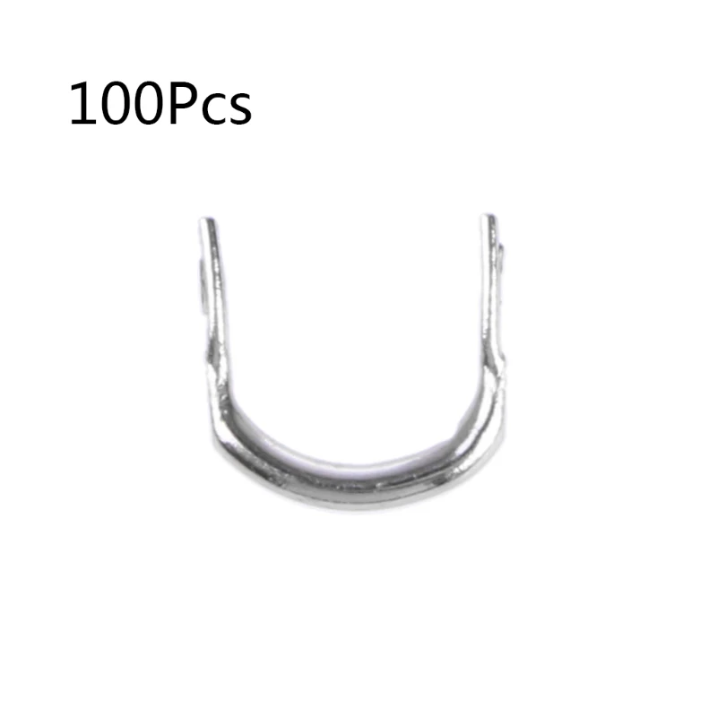 100pcs Fishing U Shaped Ring Baits Lure Tool Stainless Steel Accessories Tackle Y51D | Спорт и развлечения