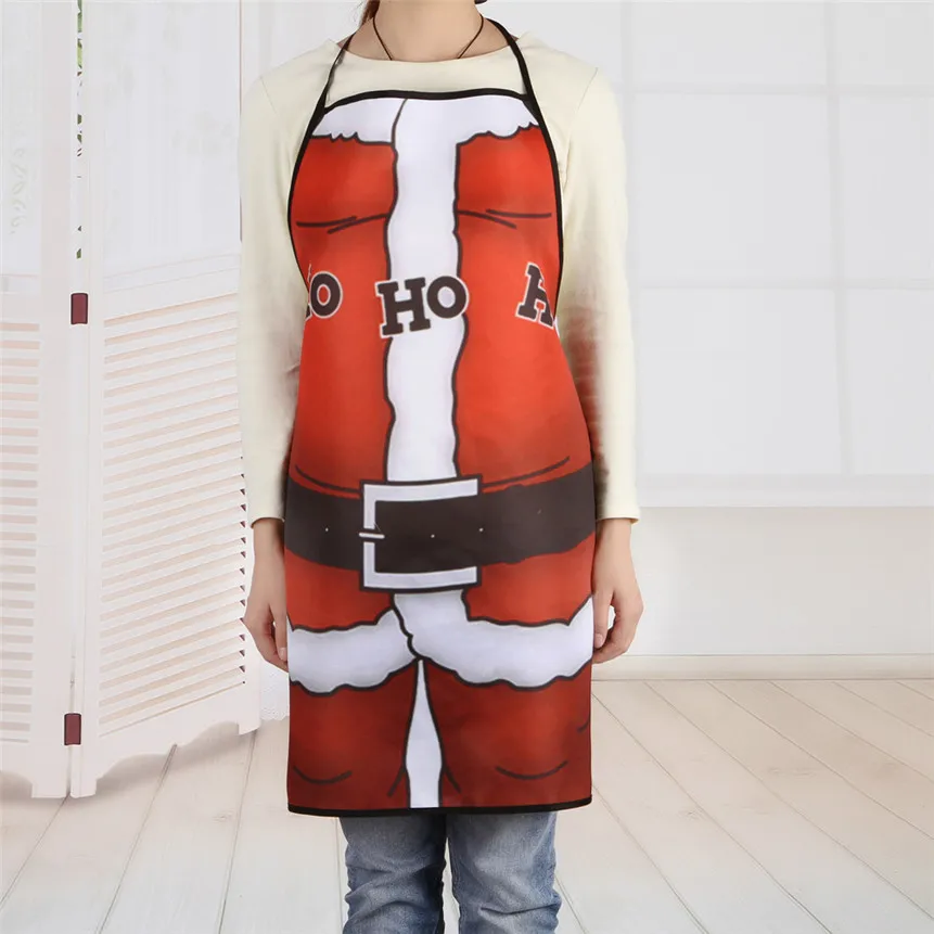 Kitchen Accessories Christmas Santa Claus Snowman Aprons For Adults Xmas Decoration Aprons 